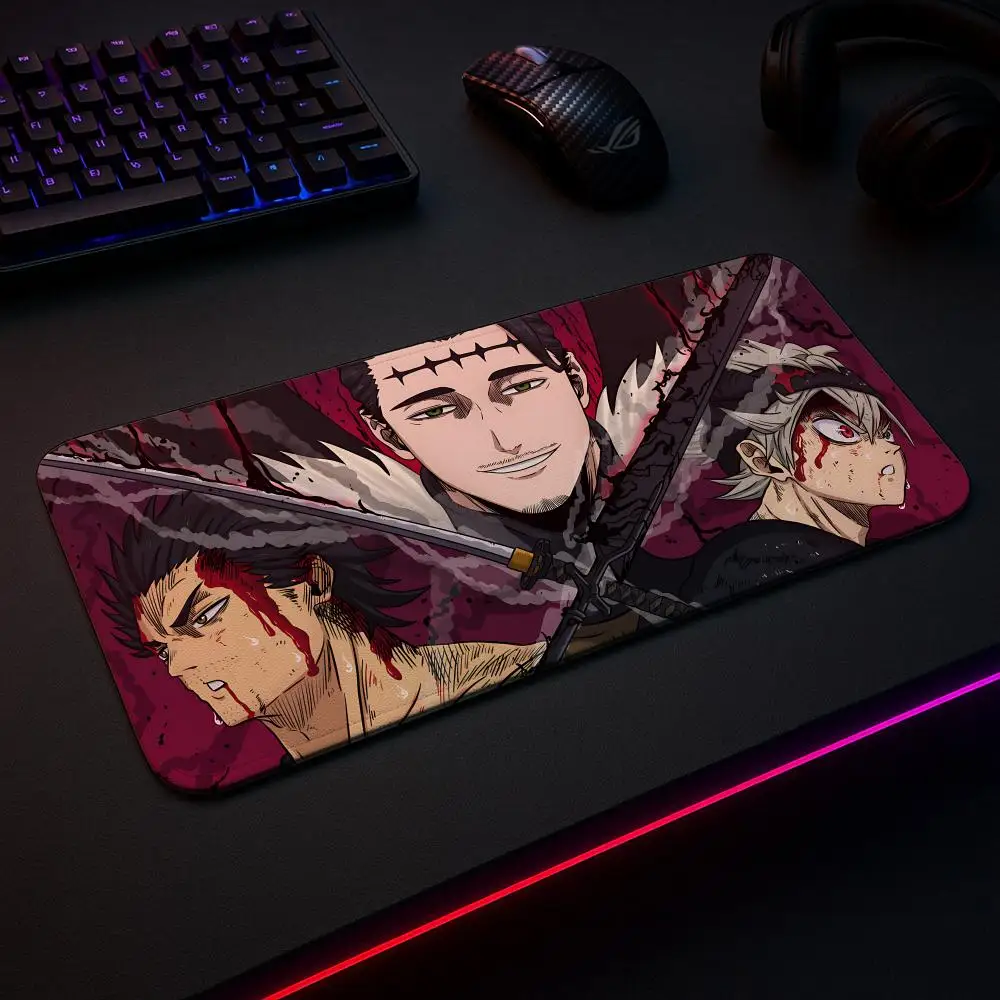 

Коврик для мыши Black Clover, игровой коврик, большой размер XXL90x40 см x 5 мм, коврики для стола, игровые аксессуары, детали ПК