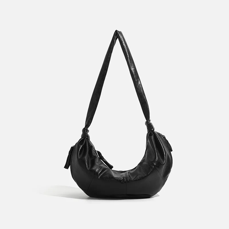 

2025 Autumn Winter Women's Crossbody Bag – Sporty Tote Shoulder Purse, Spacious Half-Moon Hobo Bag for Work & Leisure