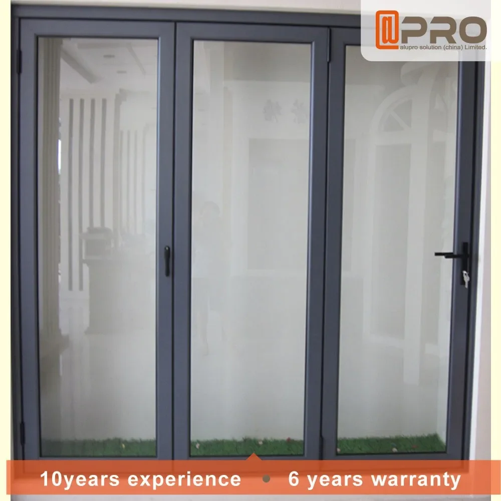 Folding Door, Double-layer Glass, Insulation and Sound Insulation, Modern Aluminum Profile Glass Folding Door, Customized Size