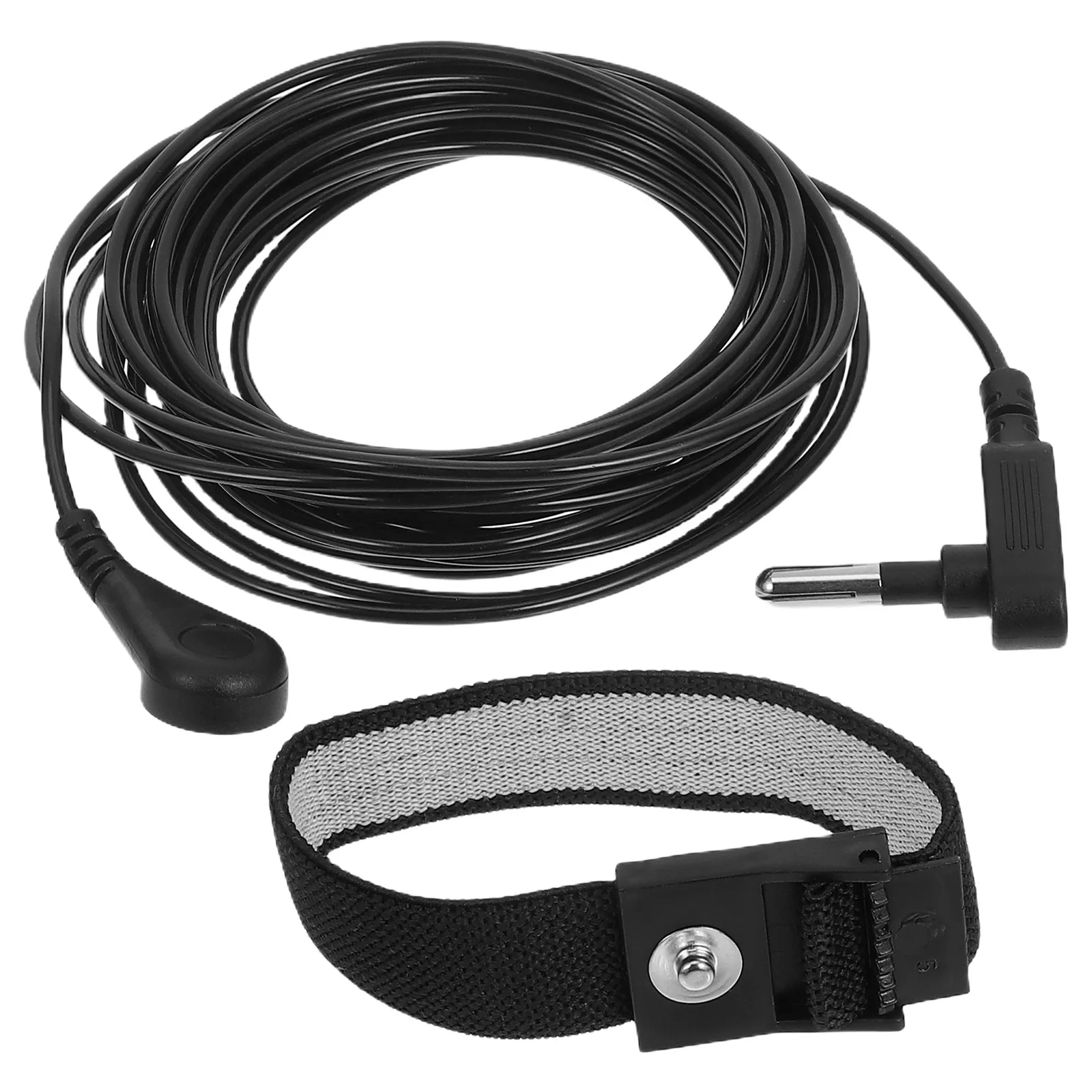 

Grounding For Electronic Devices Black Braided Tape Wrist Band Secure Clip Adjustable Electronics Lab
