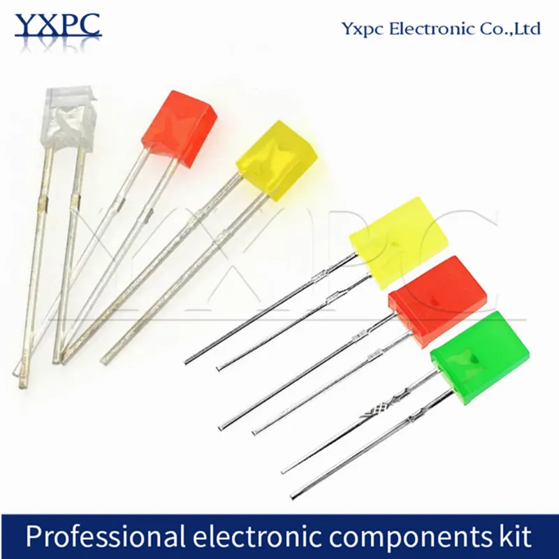 100PCS 2x3x4 2x5x7 LED Diode Lights 234 2*5*7 Red Yellow Transparent Super Bright LED Lighting Lamp Light Emitting Diodes Kit