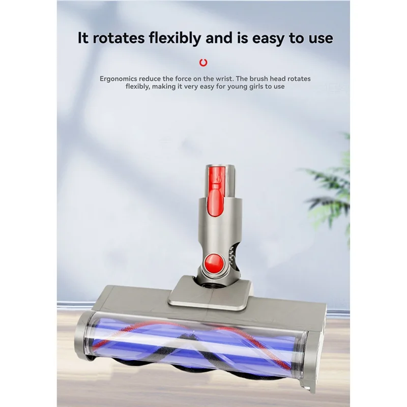 A02V-вакуум для Dyson V7 V8 V10 V11 V15, совместимая насадка для щетки для пола со светодиодными пылезащитными лампами, запасные части