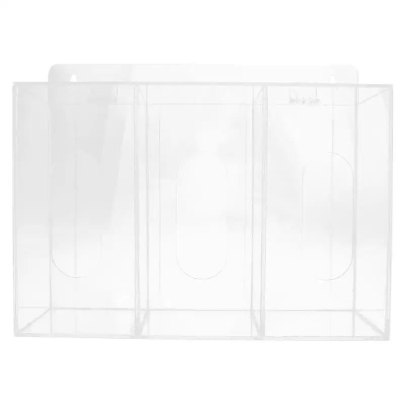 2/3 Grids Mask Storage Box Acrylic Disposable Glove Holder Mask Dispenser Wall Mounted Tissue Case Organizer