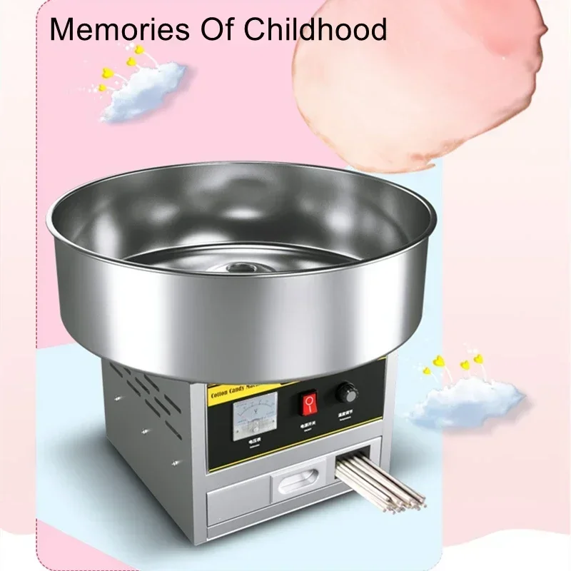 Cotton Candy Machine Stall With Fully Automatic Electric Colored Fancy Brushed Electric Heating Cotton Candy Making MachineHot S