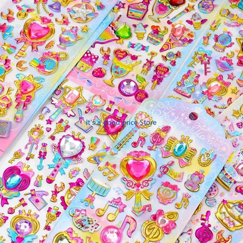 رقع صغيرة قابلة لإعادة الاستخدام لزجاجة المياه، والدفتر، وملصق القصاصات اللطيف ثلاثي الأبعاد #4