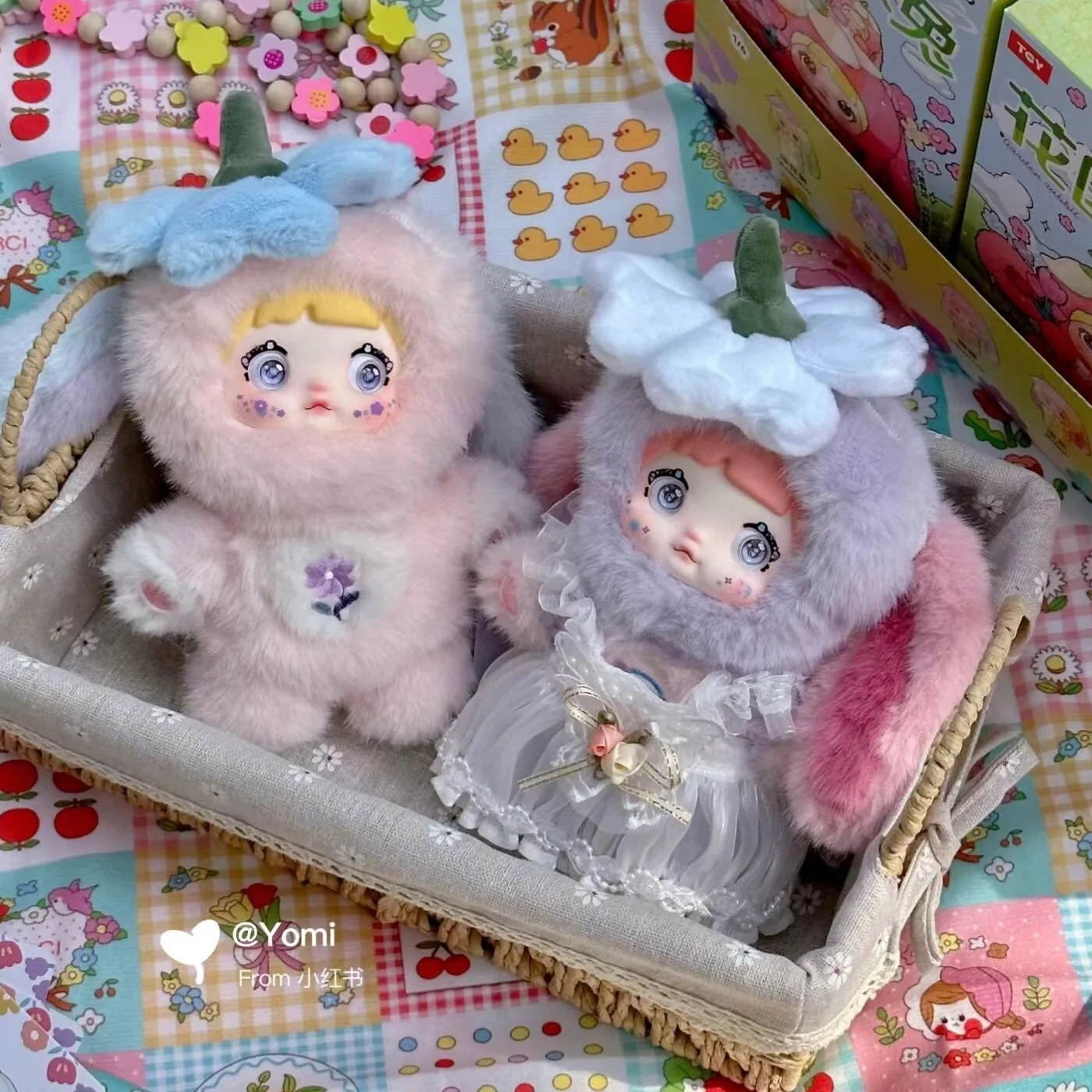 

Оригинальная слепая коробка Nommi Rabbit Garden Series Mystery Boxes, коллекция аниме-фигурок, модель Kawaii Girl, рождественские подарки