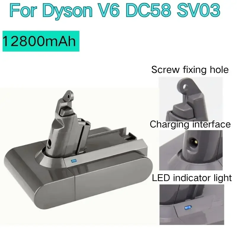 

6800mahfor Dyson V6 V6 Li-ion 21.6V pour aspirateur Dyson SV09 SV07 SV03 DC58 DC61 DC62 DC74 V6 965874-02