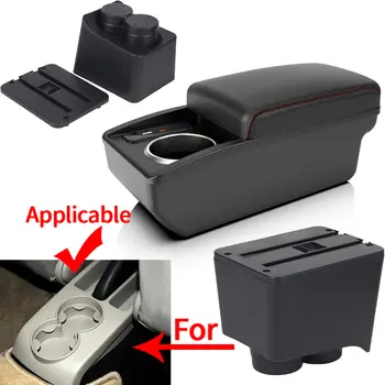 Pro Volkswagen Polo loketní opěrku, středovou konzolu Volkswagen Polo 9N 3 2002-2009, upravená dvouvrstvá úložná schránka, doplňky do interiéru 10 nejlepší prodej Konzola VW Polo - №7