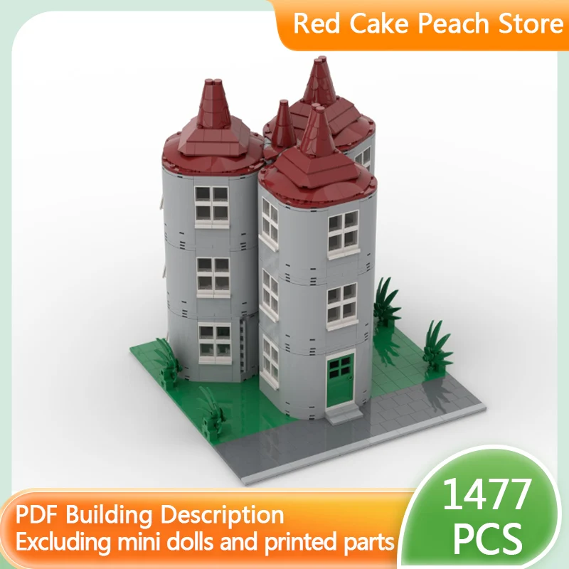 

Модель городской улицы MOC: Конструктор из строительных блоков «Три Дома», модульная архитектурная система, развивающая игрушка для детей, подарок на праздник, набор для сборки