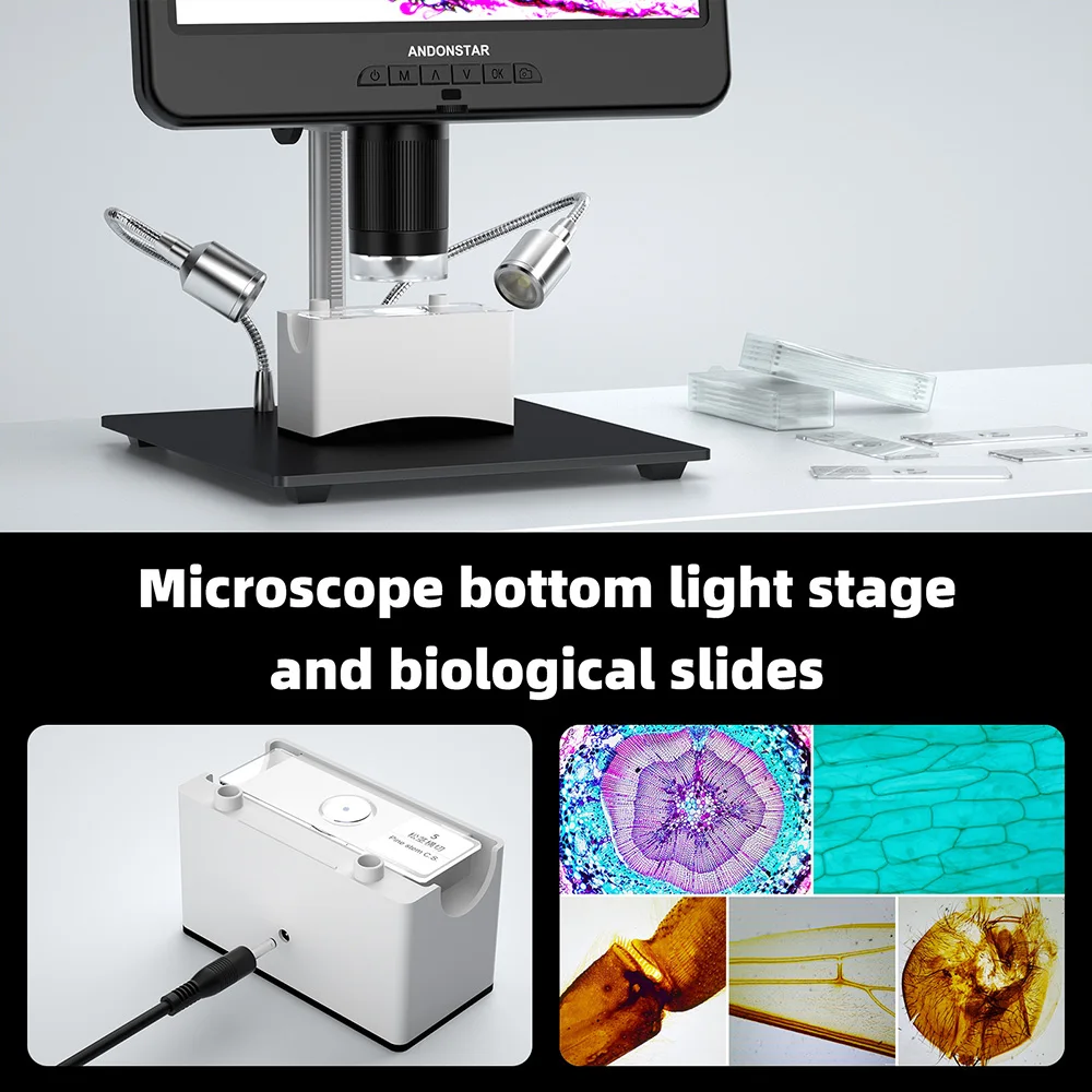 Andonstar AD210 Digital Microscope 10.1 inch Adjustable LCD for Electronics Microscope Tool PCB/SMD 1080P Soldering Microscopio