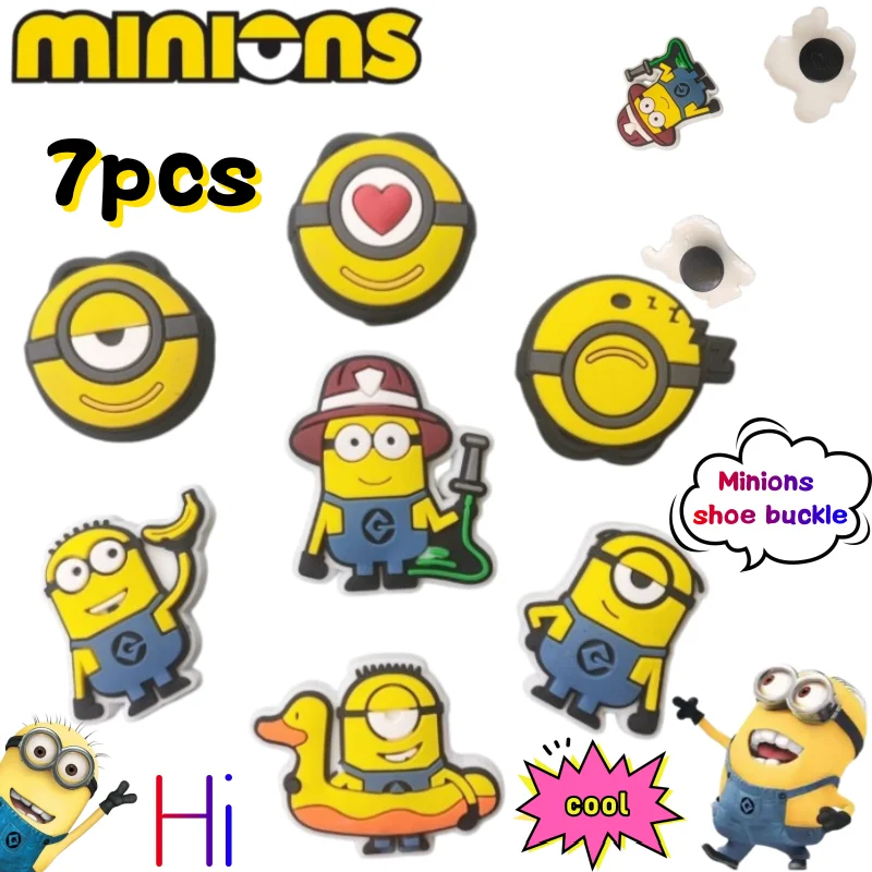 

Minions Despicable Me Shoe Buckle Creative High-value Cartoon Print Unisex Student Sandals Detachable Accessories Decoration