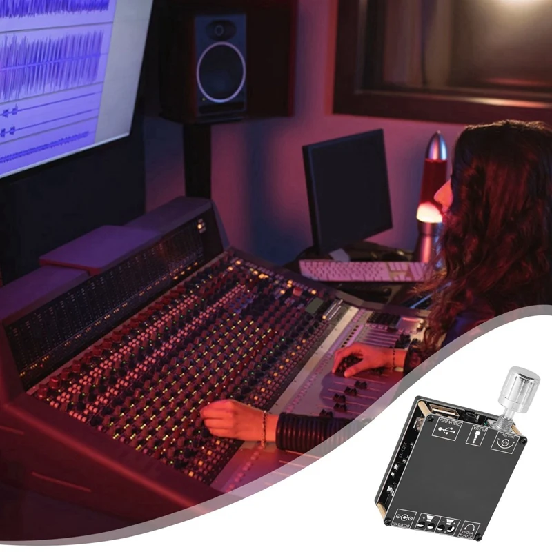 Mini Amplificador de Potência Digital, Bluetooth 5.0, Áudio, Placa Estéreo, 50W x 2, 3.5mm, USB, XY-C50L, 20X