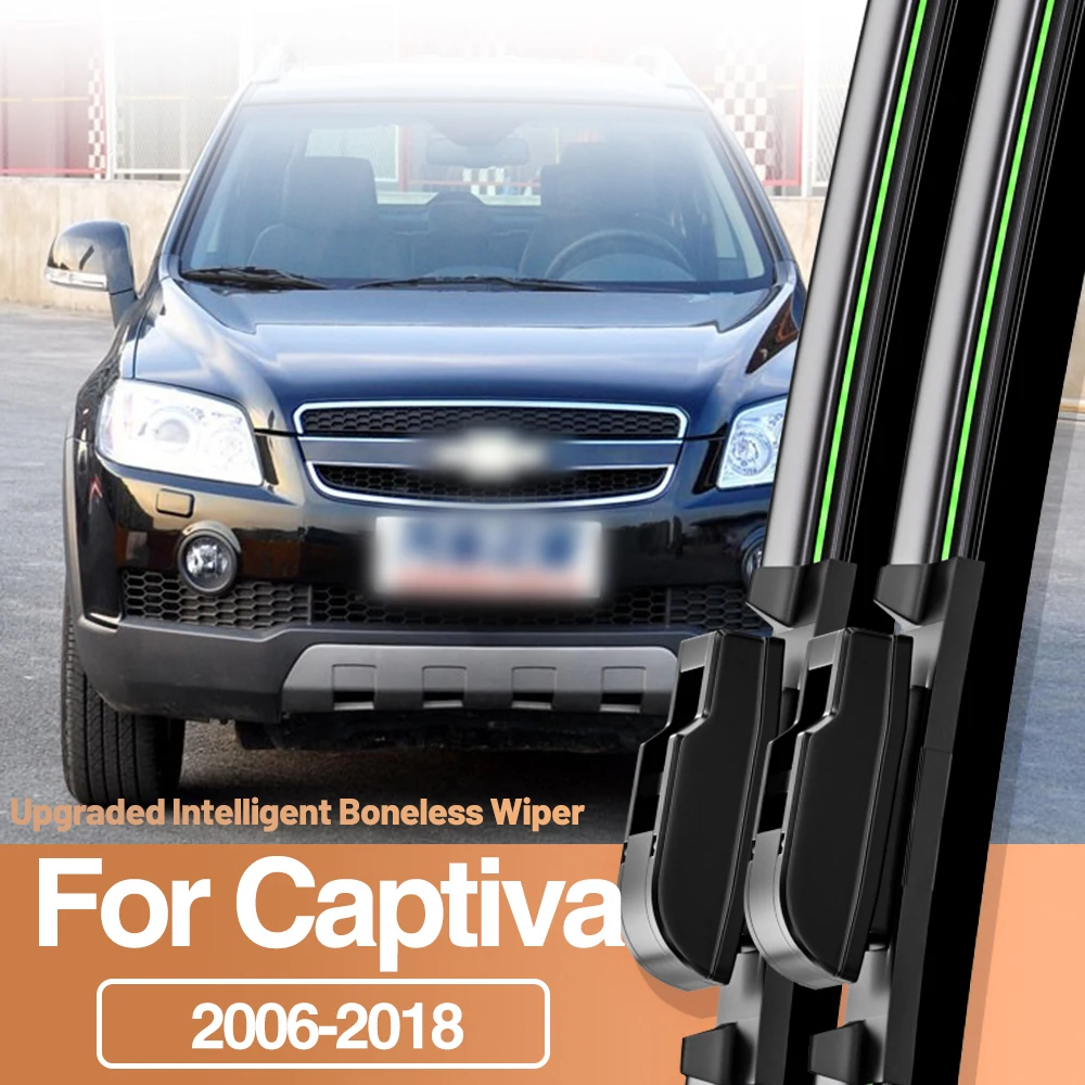 2pcs For Chevrolet Captiva 2006-2018 Front Windshield Wiper Blades Accessories Windscreen Window 2007 2010 2014 2015 2016 2017