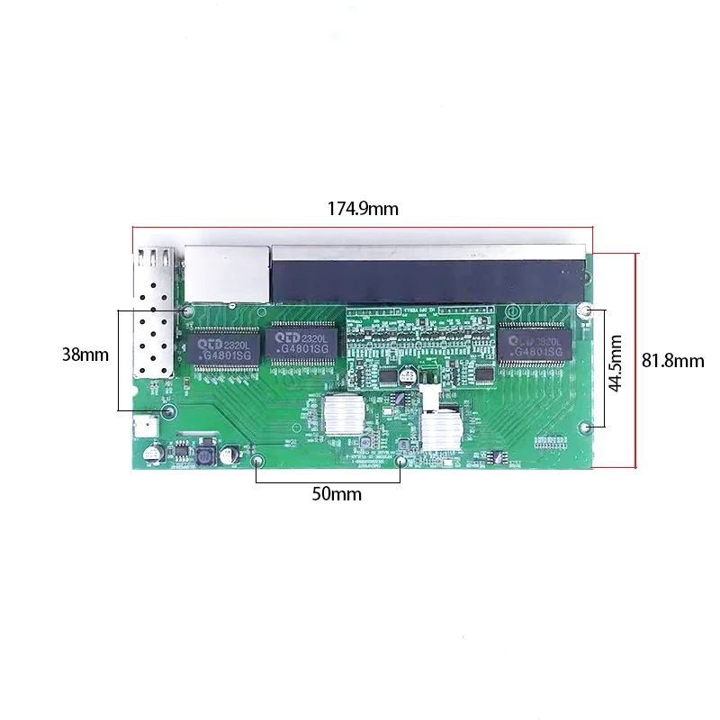 8port 1000M 802.3AT/AF POE 48V With 2port 1000M UPLINK/NVR and 1port SFP switch module