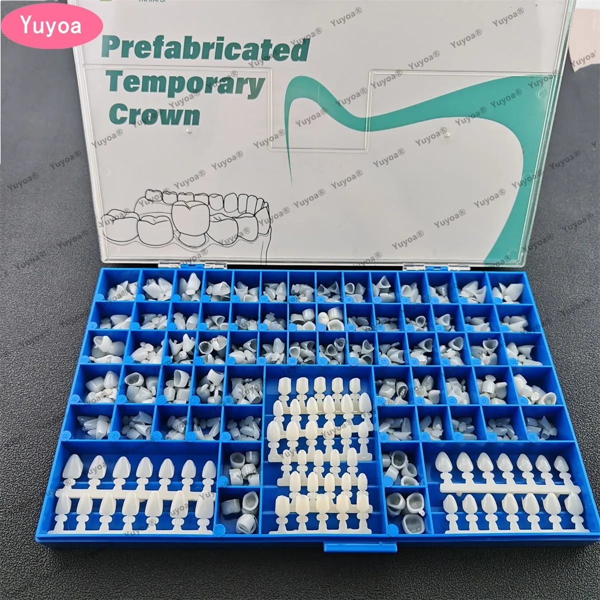 

1Set Dental Premolar Molars Anterior Cuspid Temporary Crowns Mold Guides Dental Material Porcelain Teeth Dental Veneer 66 Sizes