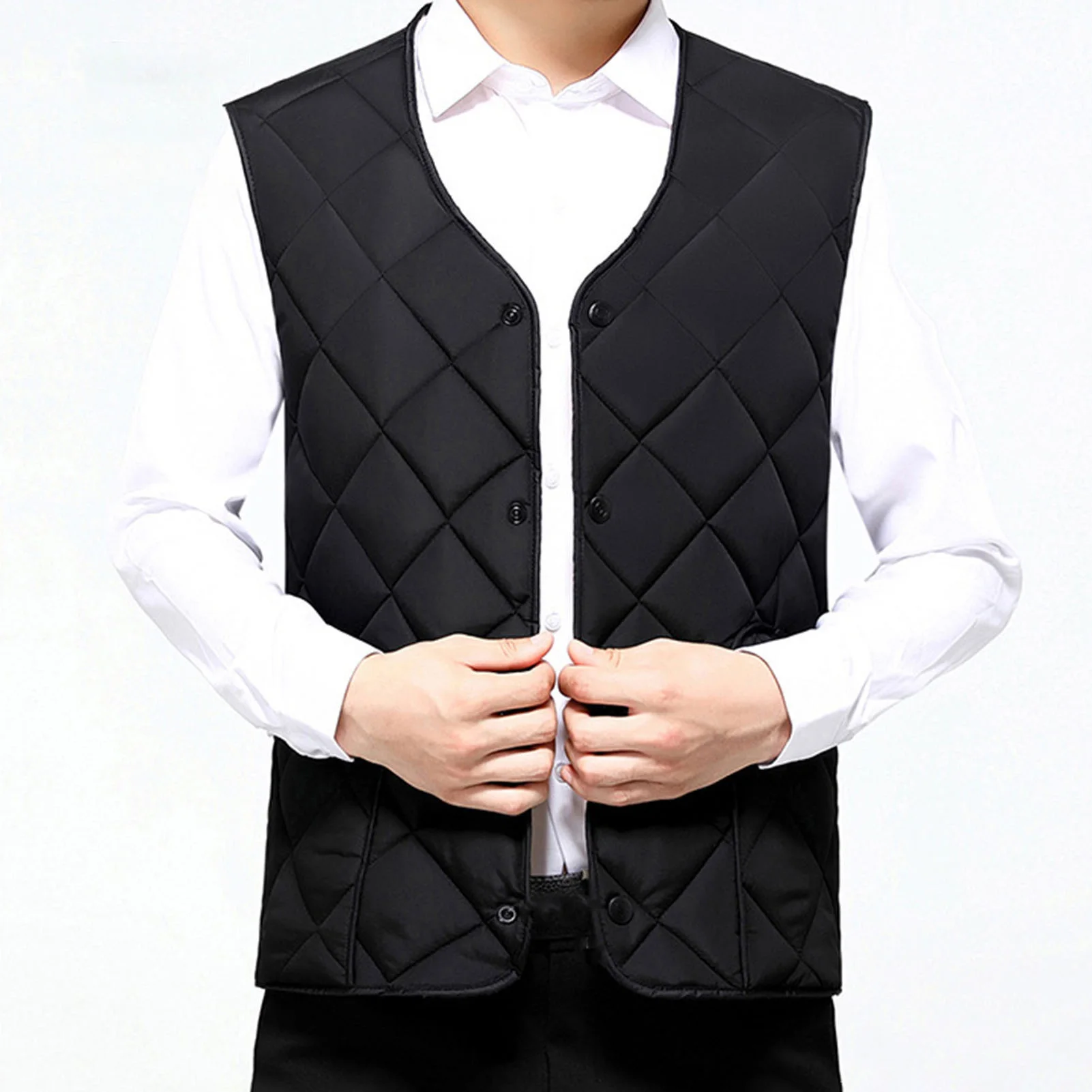 Ultra Light Thin Coat men Duck Down Sleeveless Jacket V Collar White Duck Down Women Vest