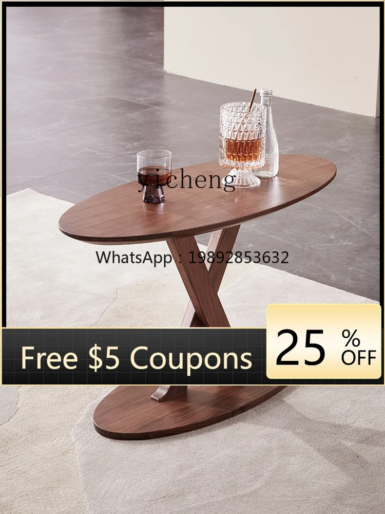 

Приставной столик R1 для дивана, маленький круглый столик для гостиной, угловой, из массива дерева, кофейный