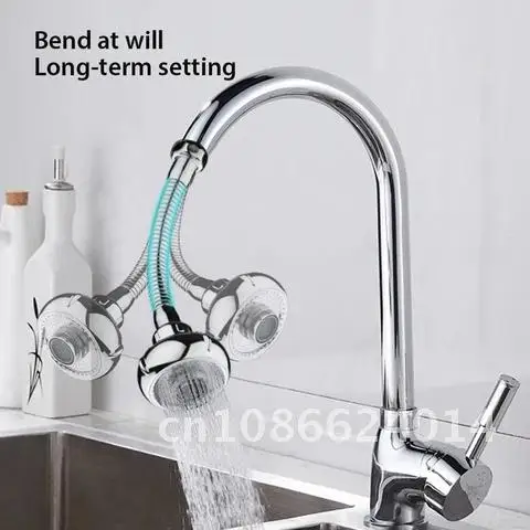 

Aerator Filter Nozzle Anti-splash Self-cleaning Tap Bubbler Replacement White with Tube Shower Faucet