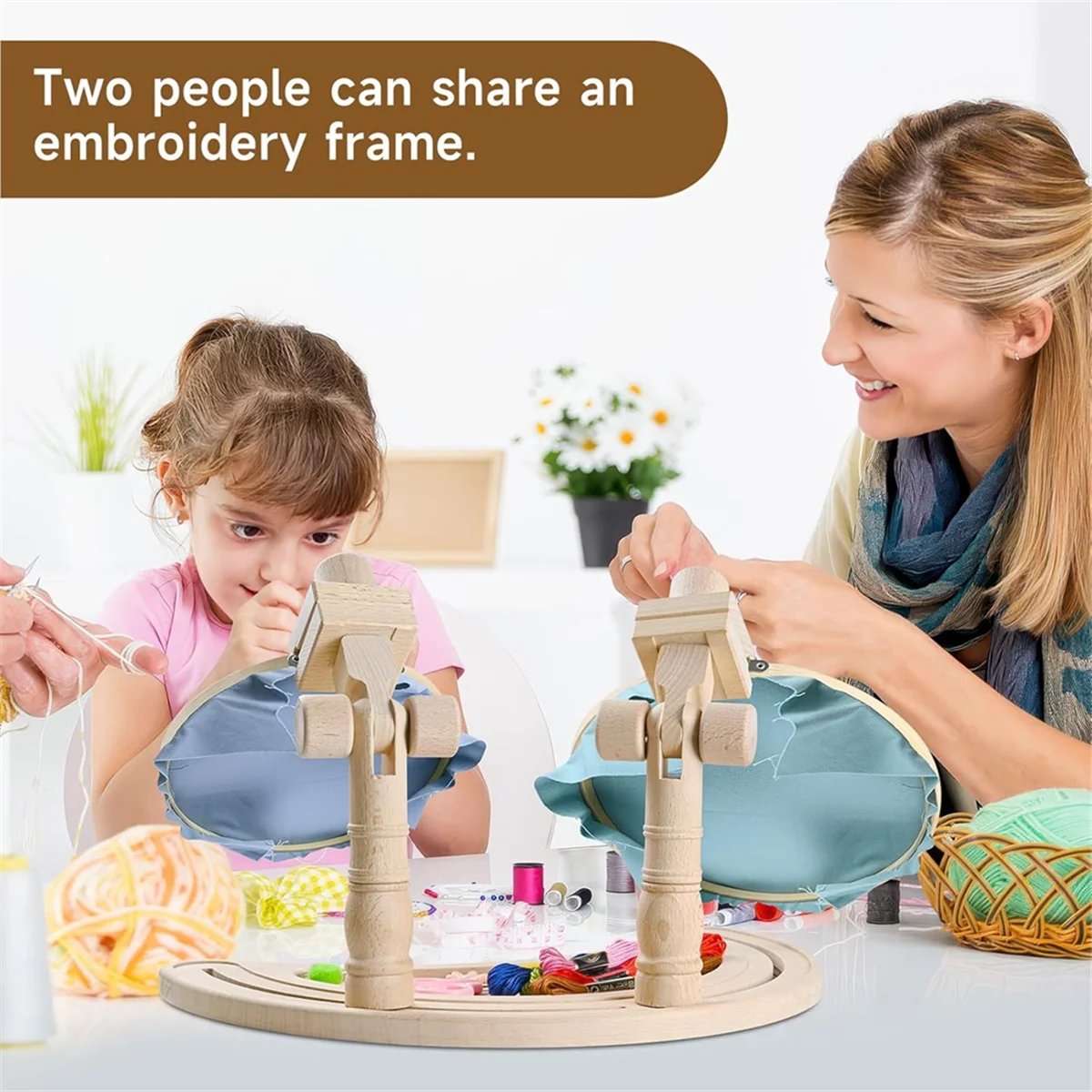 BOFOF Embroidery Hoop Stand Adjustable - 360°Rotated Embroidery Frame Stand, Embroidery Stands for Hand Work Art Craft