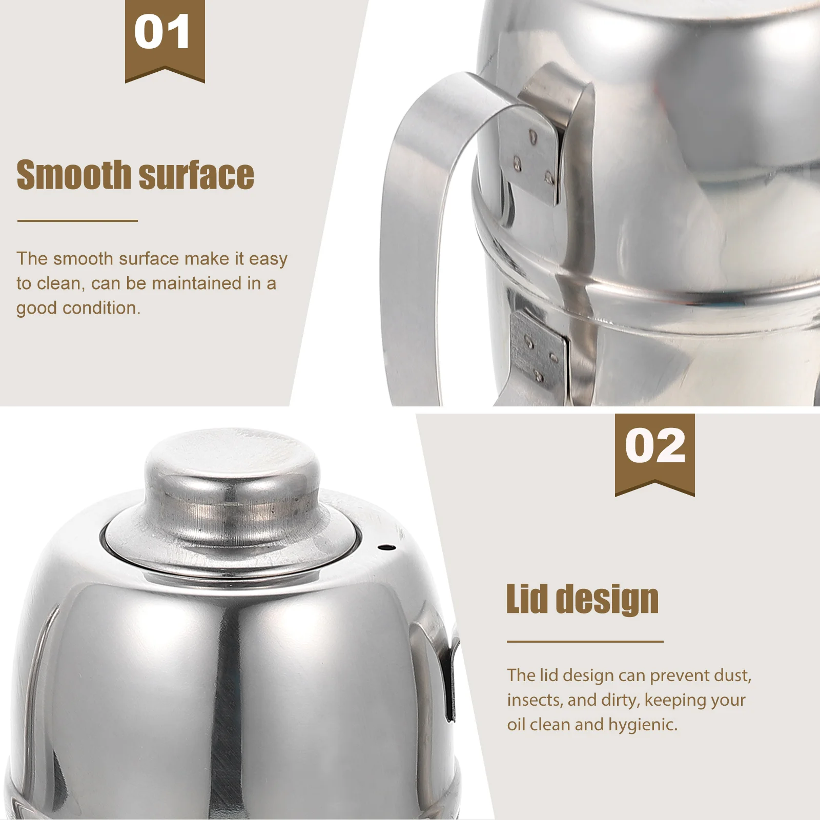 

Stainless Steel Oil Pot Kitchen Bottle Vinegar Holder Olive Dispenser Soy Sauce Premium Material Easy Clean Durability Home