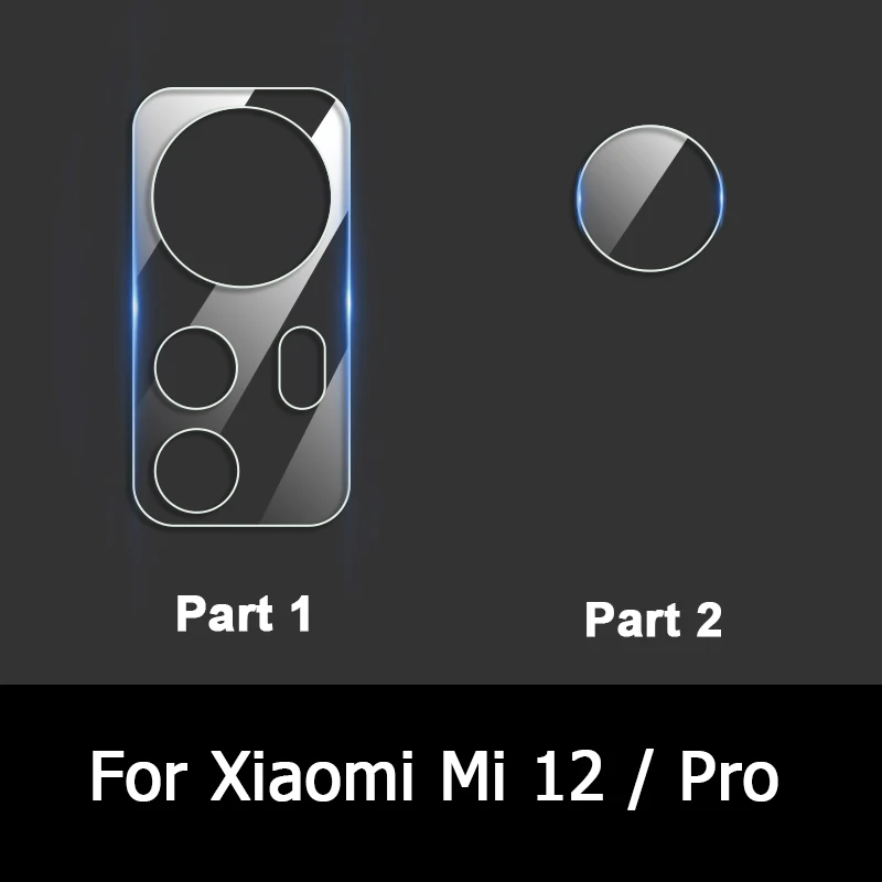 Protecteur d'objectif de caméra arrière ultra mince, film de protection en verre souple pour Xiaomi Mi 12 12X Pro HD clair