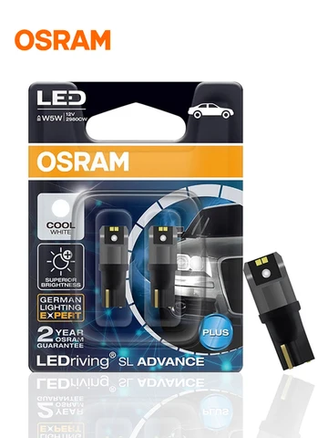 Светодиодные лампы OSRAM T10 W5W 6000K для автомобиля — изображение товара