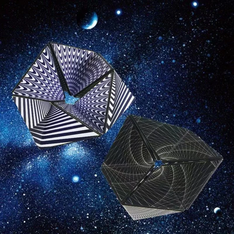 Cube Magique 3D Infini, Puzzle à Effet Visuel Irrégulier, Jouet Anti-Stress, Décoration de Bureau, Nouveauté, Objet de Collection, Cadeau Créatif