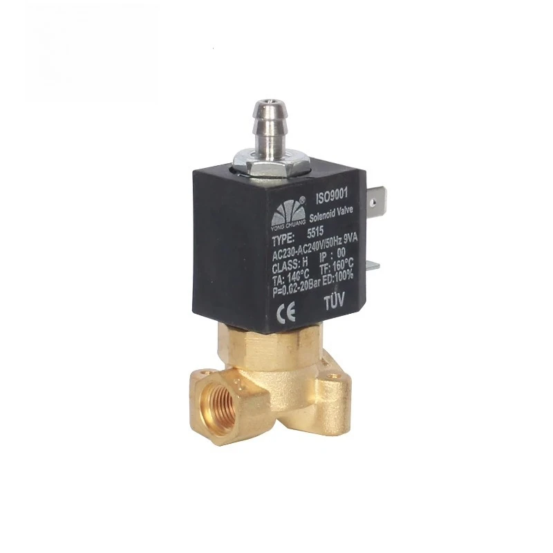 5515-07 시리즈 커피 머신 3방향 솔레노이드 밸브 스팀 및 온수용