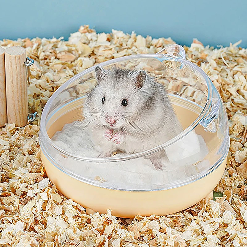 Hamster Bathroom House Sandbox Full Transparent Urine Sand Basin Bath Sand Room Toy House Small Pet Supply Accessories