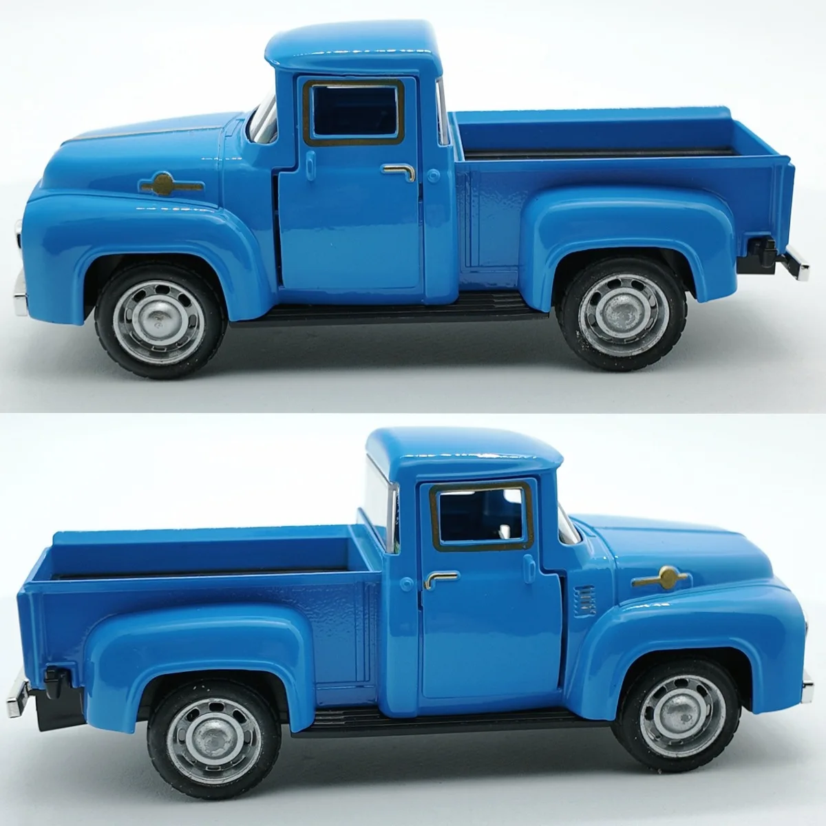 1:32 Classico vintage camioncino modello giocattolo auto funzione pull-back design dettagli realistici da collezione con porte aperte