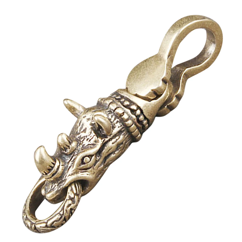 

Brass Rhino Brass Pendant Animal Decoration Retro Animal Adornment Home Office Garden Craft Keychain Link Charm