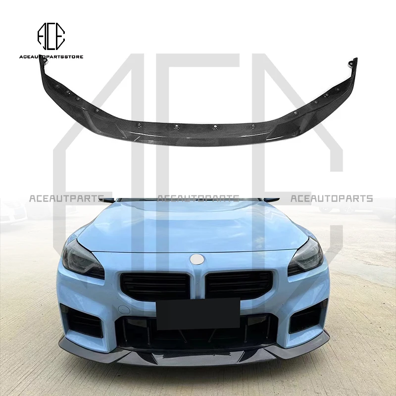 For BMW M2 G87 2021 2022 2023 High Quality Real Dry Carbon Fiber Car Bumper Front Lip Diffuser Spoiler Protector Cover Body Kit