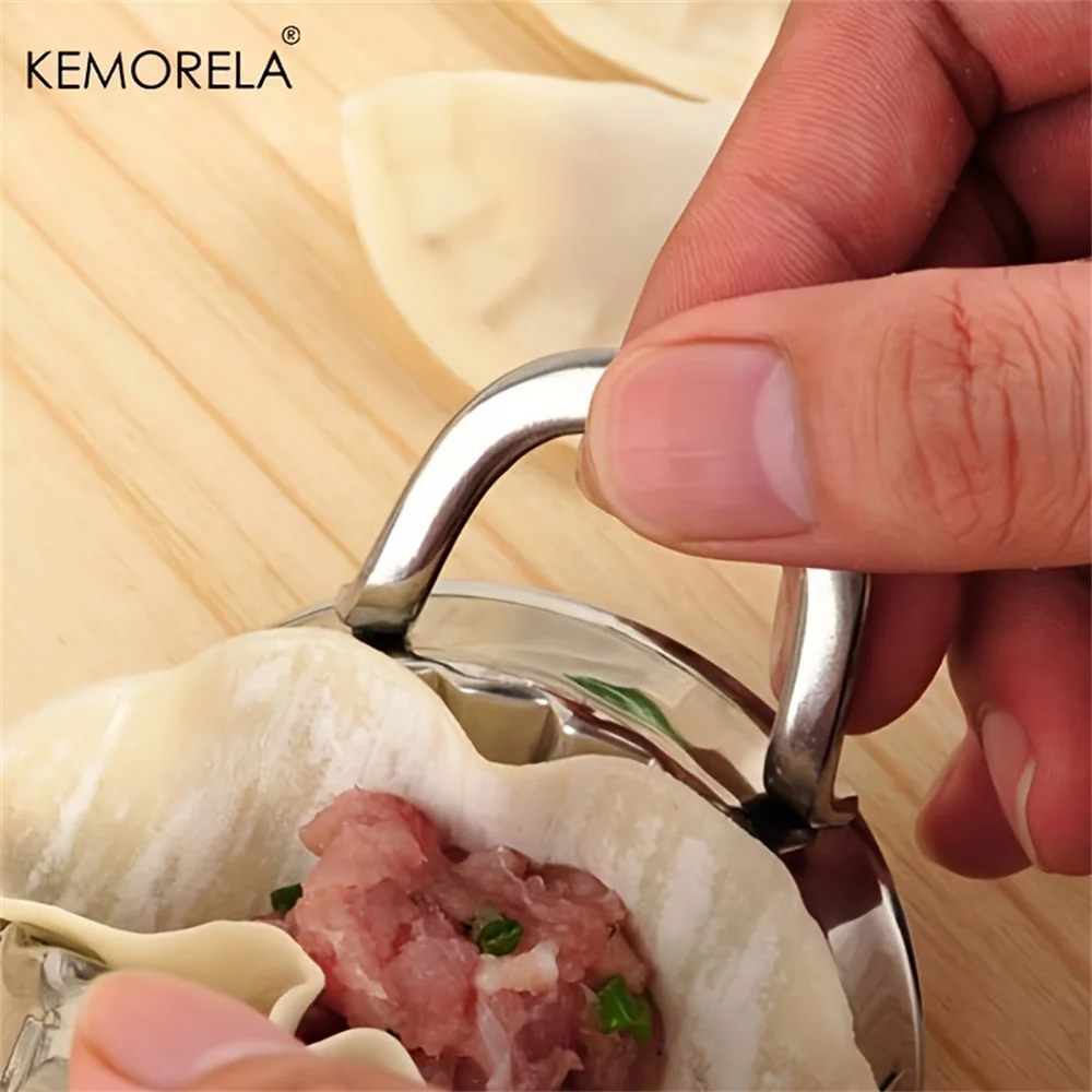 KEMORELA 1PCS Stainless Steel Dumpling Maker Mold Wrapper Dough Cutter Pie Ravioli Dumpling Mould Tools Kitchen Accessories