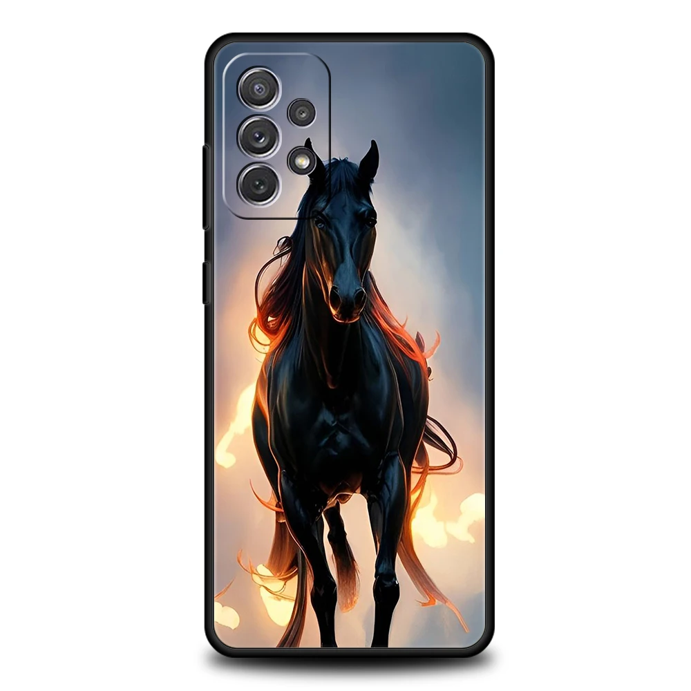 Horse Great Beauty Galloping Phone Case Cover for Samsung Galaxy A13 A14 A22 A32 A33 A34 A52 A72 A11 A51 A71 5G Shockproof Shell