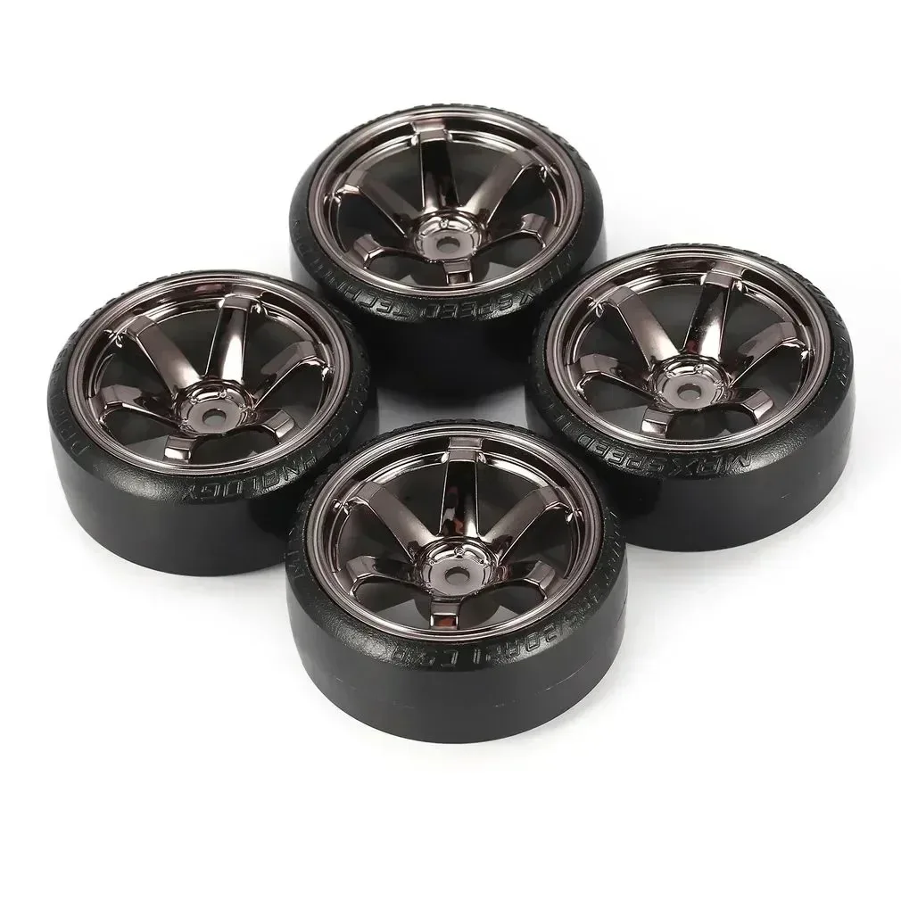 4 stuks 60mm 1/10 bandenwielset harde kunststof velgen voor RC auto Drift 3Racing HSP Tamiya DS5 Wltoys USUKANI Kyosho MST Yokomo