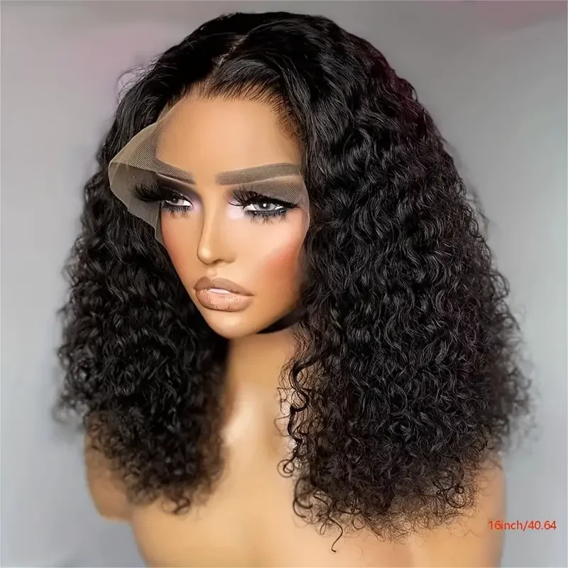 12A Kinky Curly Human Hair Wigs 13X4 Lace Frontal Wigs For Women Pre Plucked With Baby Hair Brazilian Virgin Jerry Curly Bob Wig