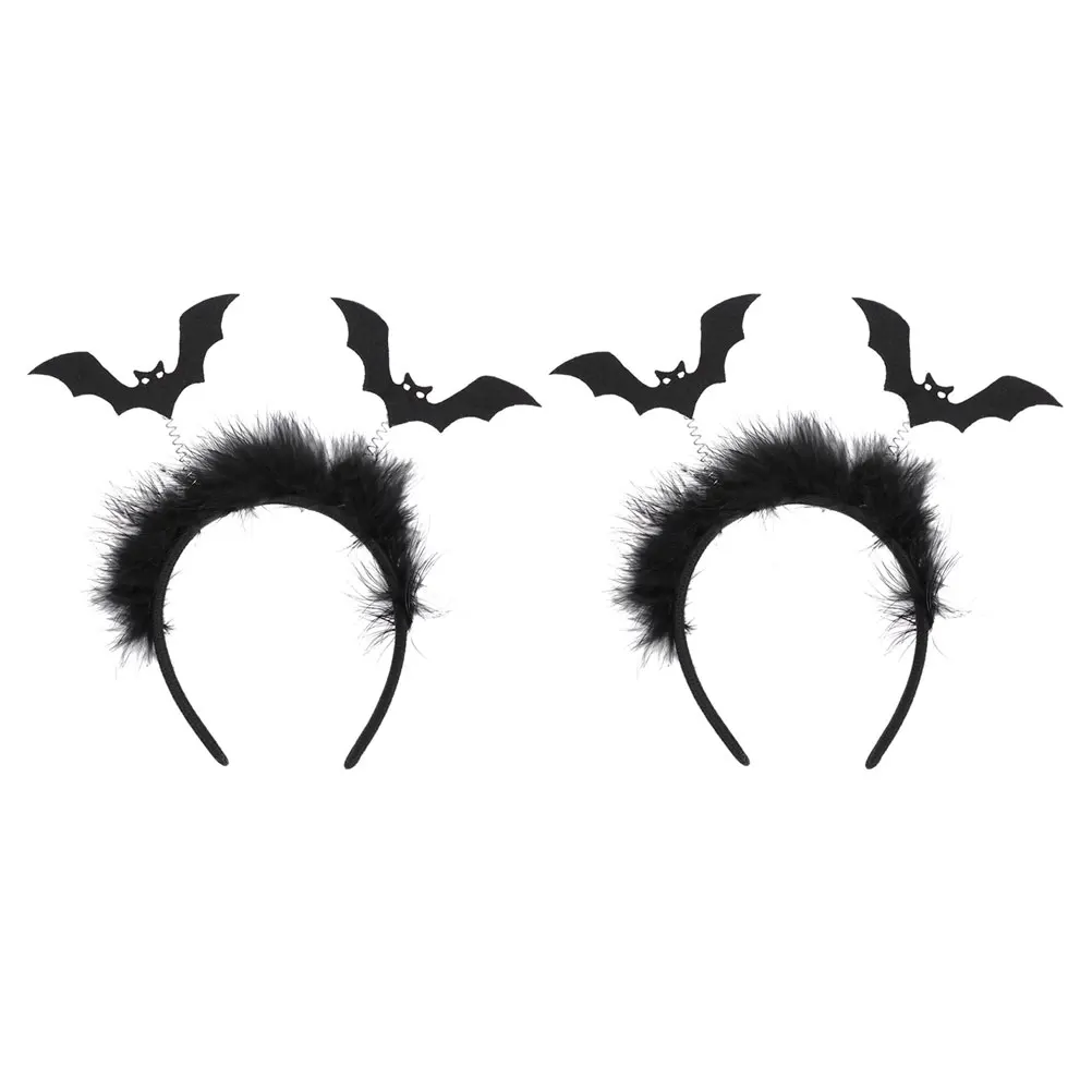 

2 шт., повязка на голову с летучей мышью, аксессуар для костюма на Хэллоуин, прочная, безопасная, легкая, удобная одежда, карнавальный маскарад, косплей