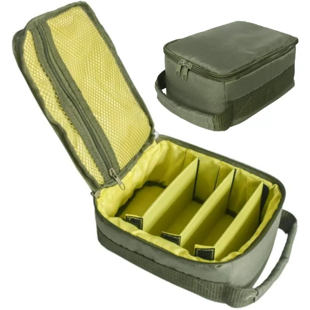 Fishing Reel Storage Bag, Portable Oxford Fabric Tackle Organizer Case for Fishing Reels and Small Fishing Gear