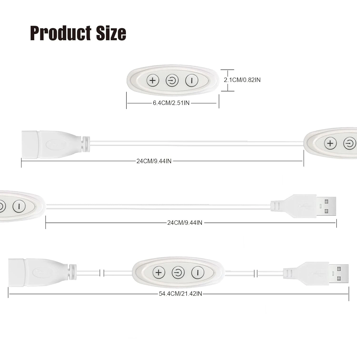 สวิตช์หรี่ไฟ USB 3KEY 5V 2A หรี่แสงได้ 8 ระดับ