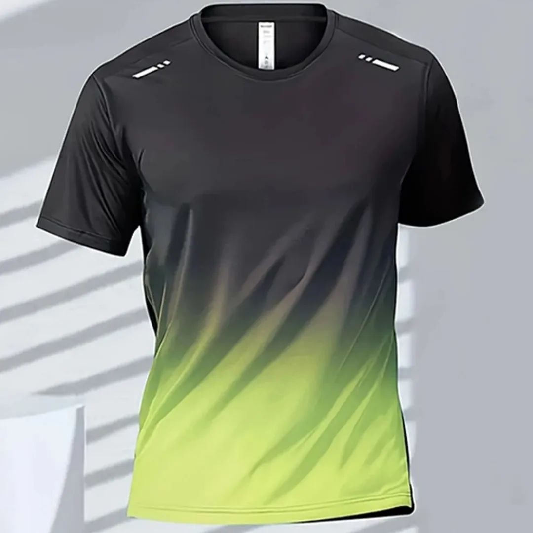 

The new gradient men's T-shirt for summer 2025 is a casual, comfortable, breathable and quick-drying sweatshirt