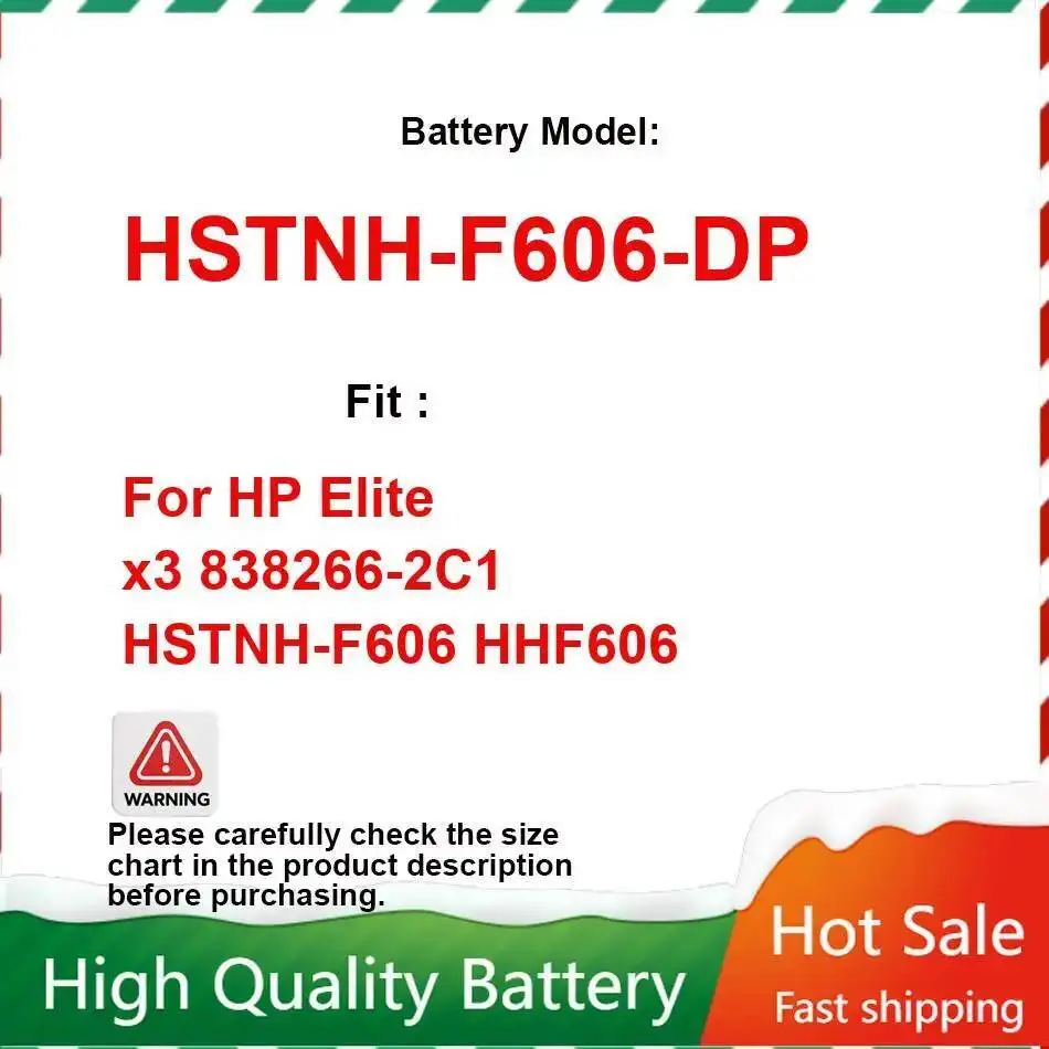

Быстрая зарядка 4050 мАч, аккумулятор для планшетного телефона HP Elite X3 838266-2C1 Hstnh-F606 HHF606, продленная производительность Hstnh-F606-DP