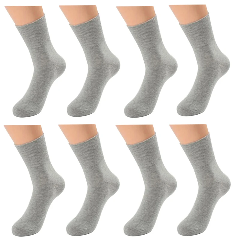 8 paren/partij Diabetische sokken voor mannen en vrouwen, niet-bindende losse bovenkant voor diabetespatiënten, gezwollen voeten, bamboe-katoenmateriaal
