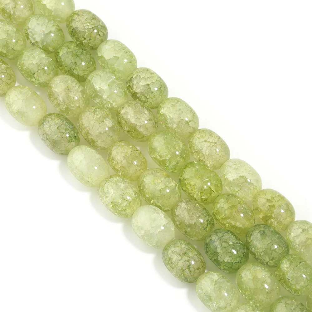 Ongeveer 28 stks 10x14mm Kleurrijke Glazen Kralen Vat Vorm Losse Spacer Kralen Voor Sieraden Maken DIY Armband ketting Accessoires