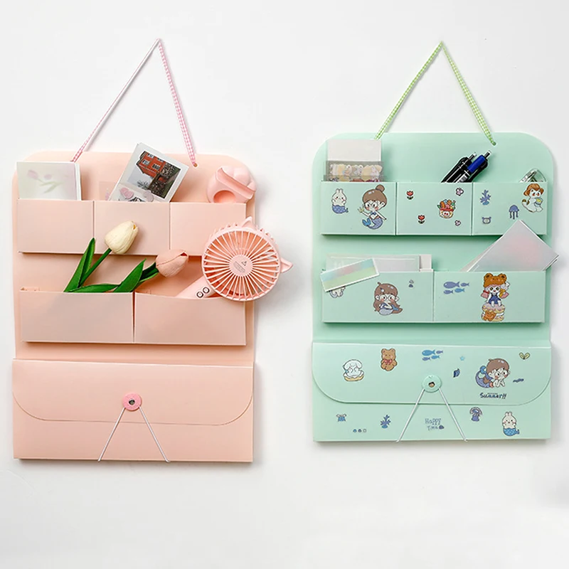 1pc Back-to-school file storage bag for classrooms and offices, homework newspaper file organizer, can be hung on a door or wall