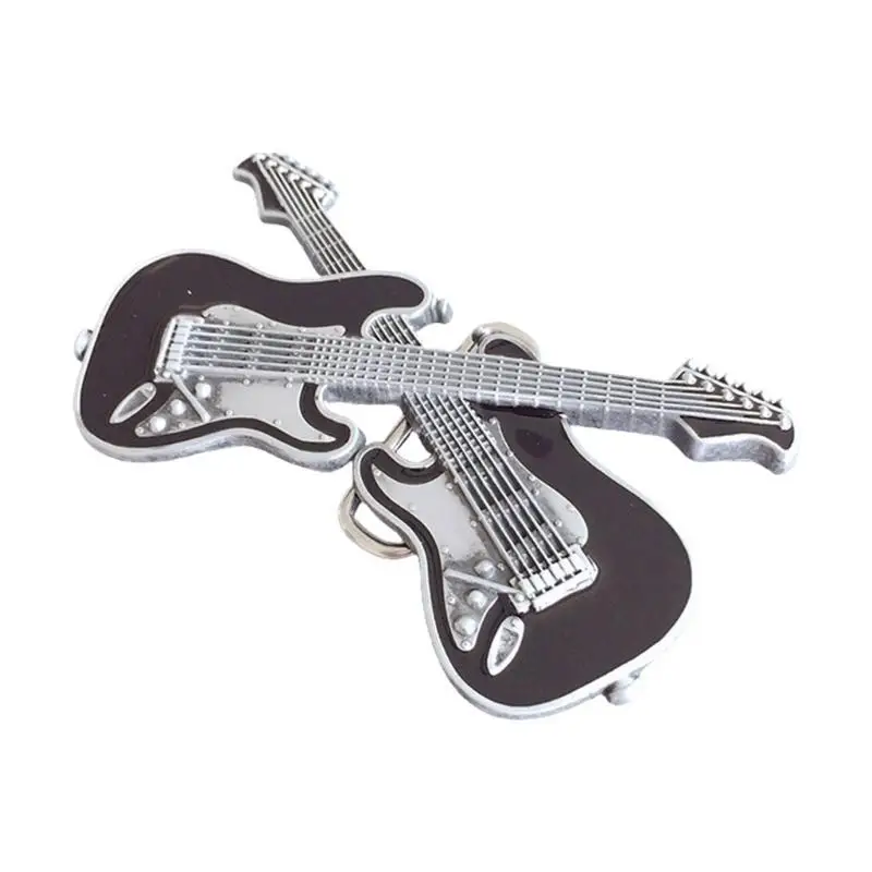 

652F Vintage Styles Belt Buckles Acoustics Electric Guitar Music Band Rock Belt Buckles for Concert Goers and Enthusiasts