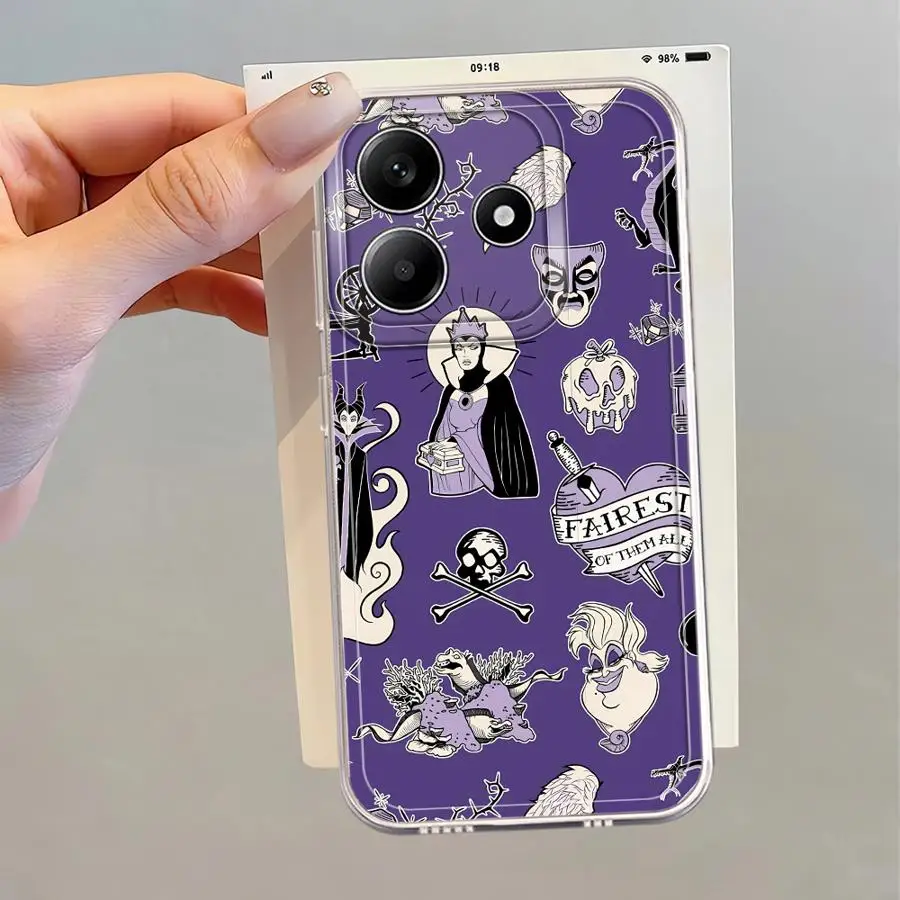Custodia morbida per telefono per Xiaomi Redmi Note 9S 13C A4 11S 12S 9 10 11 Pro 10Lite 14C 10S 12 13 14 Pro Plus Disney Villains