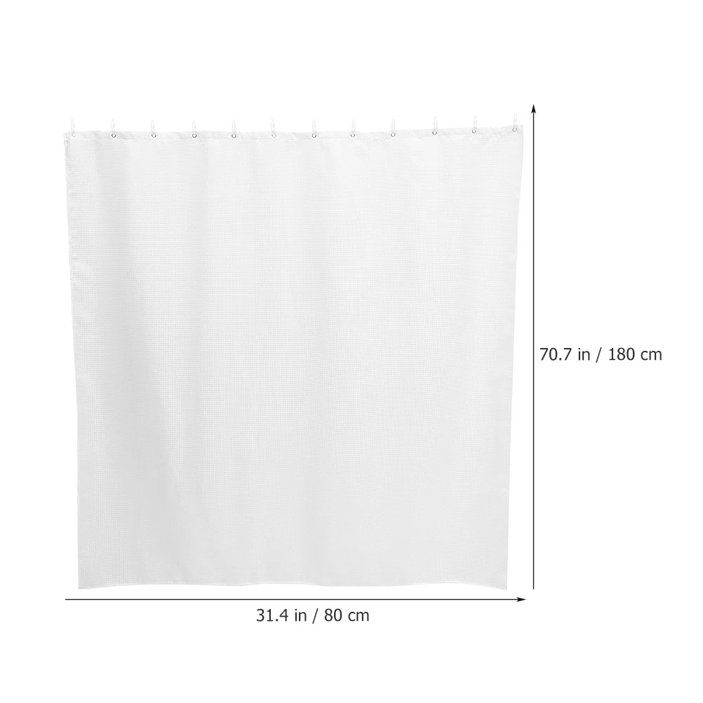 

Plain Color Waterproof Shower Curtain Polyester Solid Design Easy Install Bathroom Decor for Home Apartment Club Use