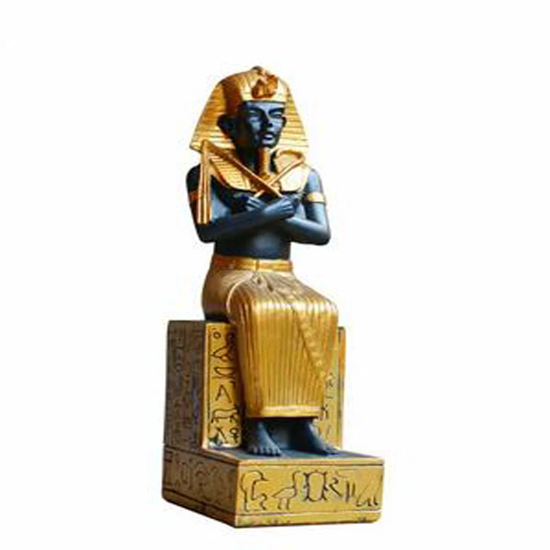 Egyptian Pharaoh Pyramid Statue Mummy God Sculpture Ancient Egypt Figure Figurines Resin Craft Home Decor Accessories Souvenirs