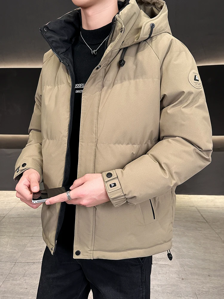 

Hooded Cotton Jaet Men's 2025 New Autumn Winter Workwear Jaet Versatile Outerwear Thiened Polyester Zipper Closure Pure...