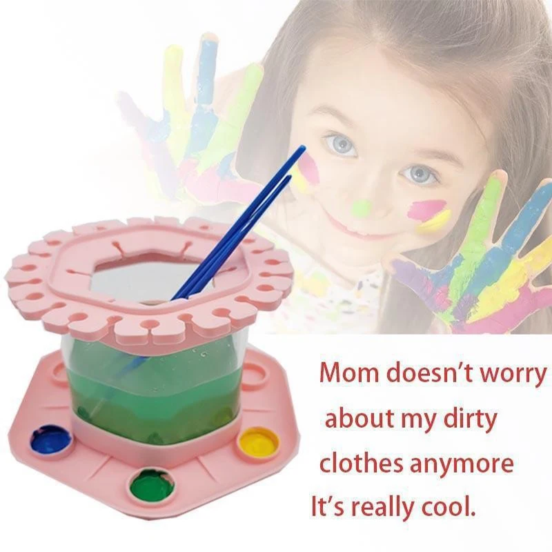 Paint Brush Cleaner Washing Bucket Detachable brush Cleaner Drainage Children's Graffiti Paint Brush Cleaning Tool Art Supplies